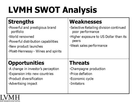 lv swot analysis|swot analysis of lvmh.